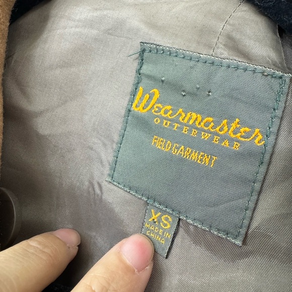 J. Crew Wearmaster Vintage Tan Pea Coat with Black Accents - Picture 2 of 2